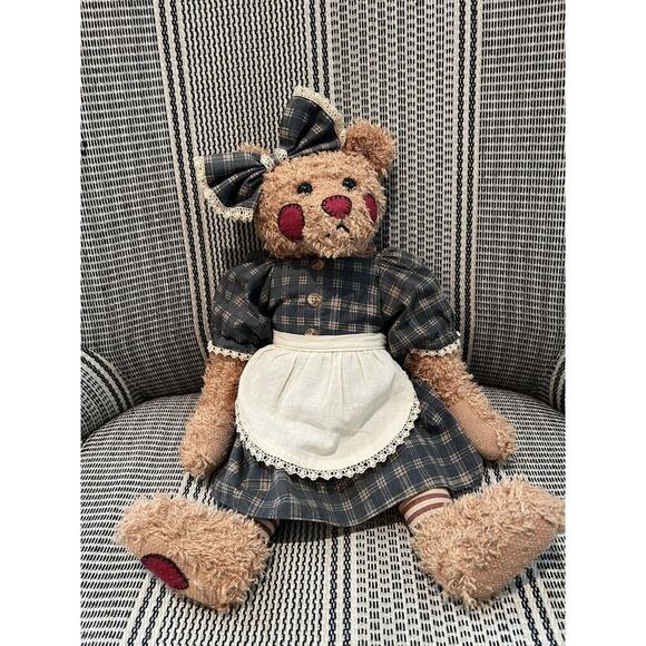 VTG Ashton Drake MUFFIN Antique Country Teddy Bear Plush by Donna Bobby Signed - Picture 1 of 7